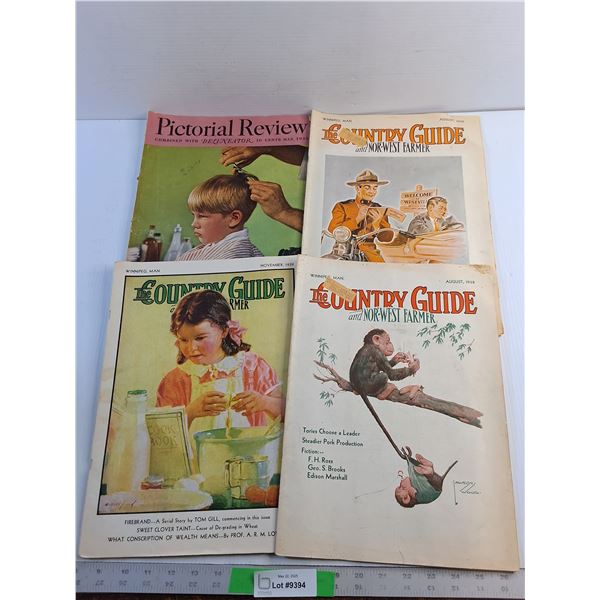 Pictorial Review and The Country Guide Vintage Magazines