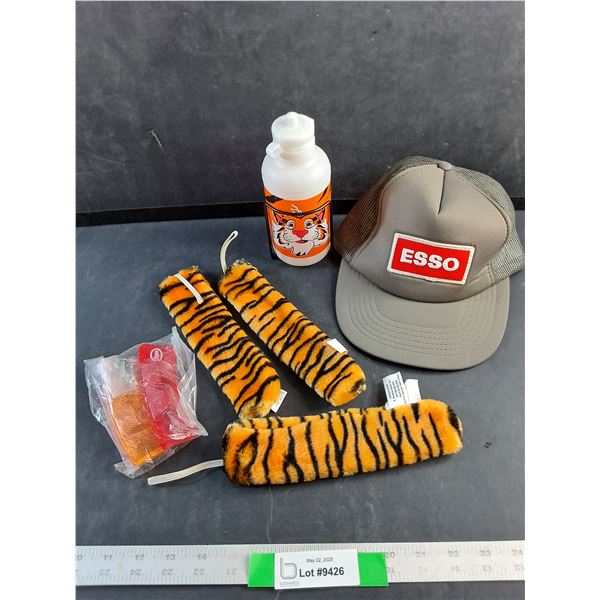 Tiger Tales, Esso Cap, Water Bottle and Reflectors