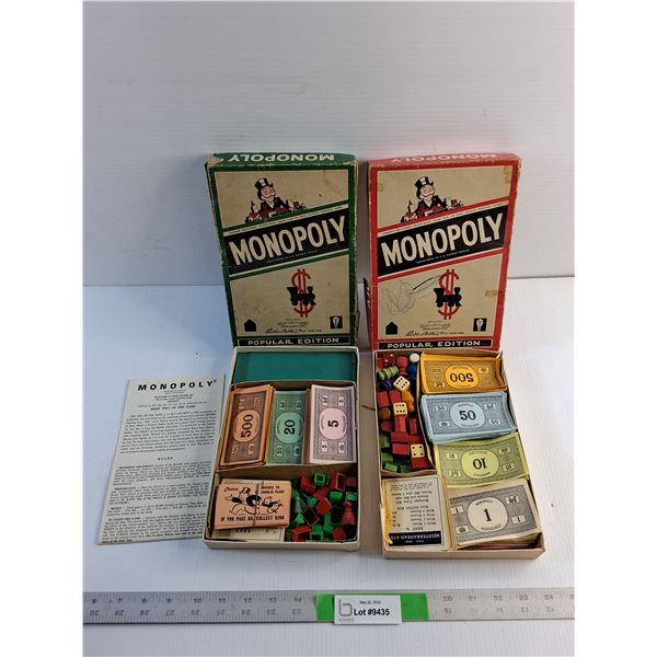 (2) Vintage Monopoly Games
