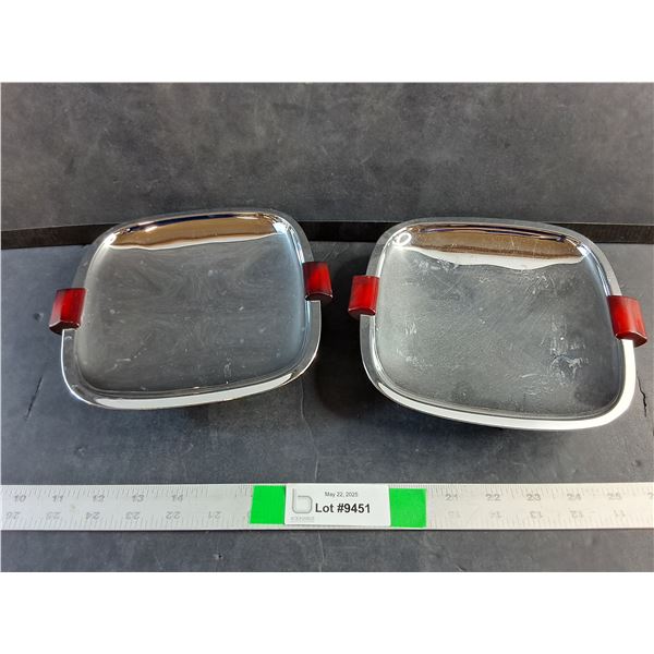 (2) Glo-hill Mid-Century Serving Dishes