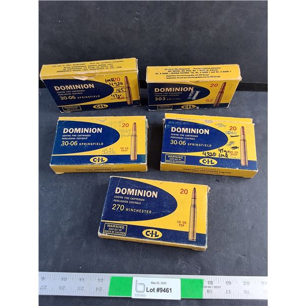 Empty Dominion Ammunition Boxes