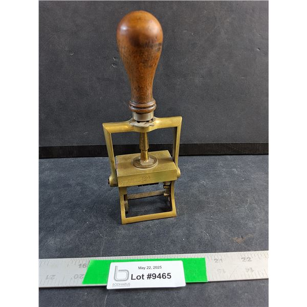 Vintage Brass Stamp