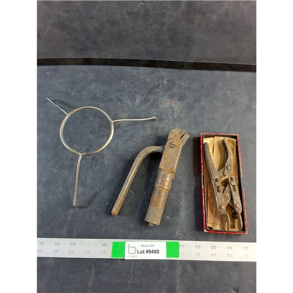 Kerosene Lamp Shade Holder and Various Tools