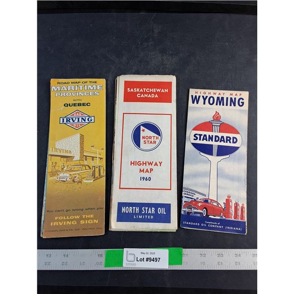 Vintage Canada and the US Road Maps