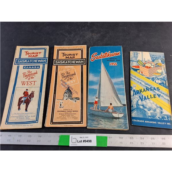 Vintage Canada and the US Road Maps