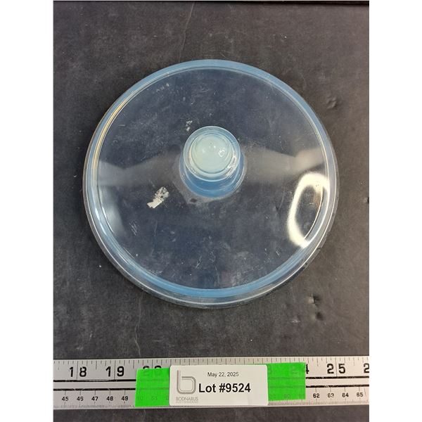7 1/2" Vaseline Glass Lid