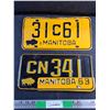 Image 1 : (2) Manitoba License Plates