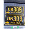 Image 1 : (2) Manitoba License Plates