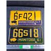Image 1 : (2) Manitoba License Plates