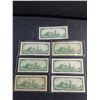 Image 2 : (7) 1967 Beattie/Rasminsky Centennial Canadian Dollar Bills