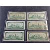 Image 2 : (6) 1967 Beattie/Rasminsky Centennial Canadian Dollar Bills
