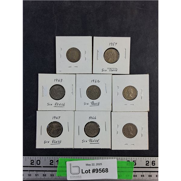 1960s 6 Pence Coins