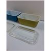 Image 5 : (2) PYREX Vintage Blue & Green Refridgerator Dish w/Lids - 4.5" x 7"