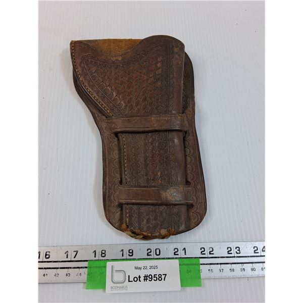 Vintage Leather Gun Holster - 9.5" x 6"