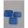 Image 3 : Blue Delphite PYREX Refrigerator Dish w/(2) Lids - 4.5" x 3"