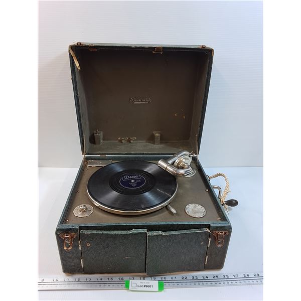 Brunswick Vintage Record Player in Case w/Record - May Need Some TLC - CANNOT SHIP