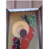 Image 2 : Stained Glass Vegetable Art in Wood Frame - Frame Needs TLC - 46" x 18" - CANNOT SHIP