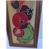 Image 3 : Stained Glass Vegetable Art in Wood Frame - Frame Needs TLC - 46" x 18" - CANNOT SHIP