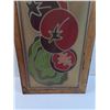 Image 7 : Stained Glass Vegetable Art in Wood Frame - Frame Needs TLC - 46" x 18" - CANNOT SHIP