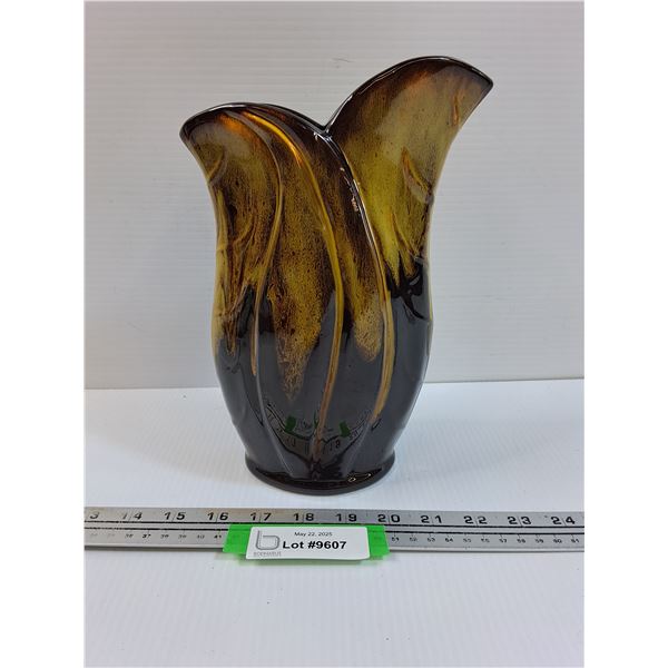 CeramiVase Blue Mountain Pottery Style Vase - 9.5" x 7" x 3"