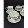 Image 2 : (6) Tea Cup Sets - Assorted: Royal Albert, Royal Stafford, Misc