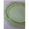 Image 5 : Uranium Glass Princess Pattern Footed Plate - 11" x 10"
