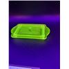 Image 2 : Uranium Glass Butter Dish Bottom - 4.5" x 7"