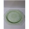 Image 4 : Uranium Glass Princess Pattern Serving Plate - 10.5"
