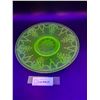 Image 1 : Uranium Glass Cameo Ballerina Serving Plate - 10"