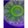 Image 2 : Uranium Glass Cameo Ballerina Serving Plate - 10"