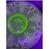 Image 3 : Uranium Glass Cameo Ballerina Serving Plate - 10"