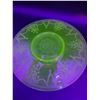 Image 4 : Uranium Glass Cameo Ballerina Serving Plate - 10"