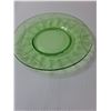 Image 5 : Uranium Glass Etched Floral Pattern Plate - 8" Diameter