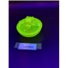 Image 1 : Boyd Uranium Vaseline Floral Glass Trinket Dish w/Lid - 4" x 2.5"