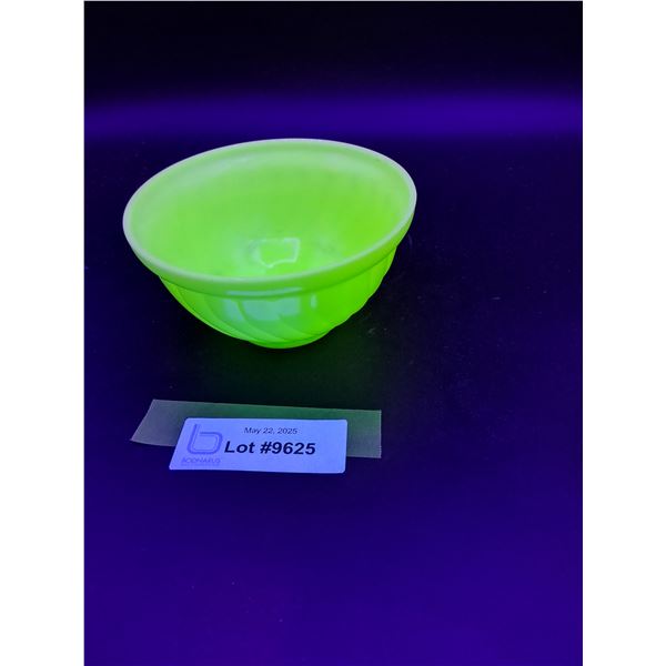 Uranium Glass McKee Custard Bowl - 5" x 2.5"