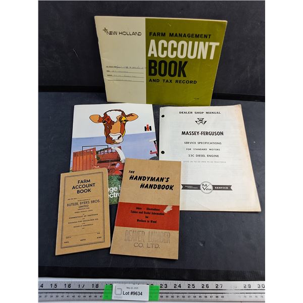 The Handymans Handbook, Account Books and Massey Ferguson Shop Manual
