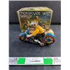 Image 1 : Vintage Wind Up Motorcycle with Side Car