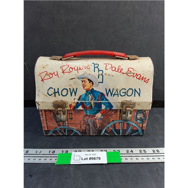 Vintage Roy Rogers Chow Wagon Lunch Box