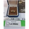 Image 1 : ^ 14ct. Gold Wedding Ring w/Nine Diamonds & Certificate and Case - Size 8.5