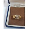 Image 3 : ^ 14ct. Gold Wedding Ring w/Nine Diamonds & Certificate and Case - Size 8.5