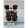 Image 1 : Vintage Metal & Leather Binoculars - 6" x 4.5"