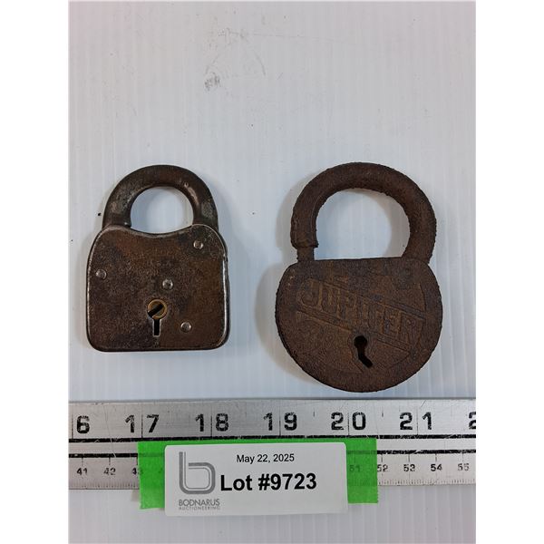 (2) Vintage Locks - Jupiter & Eagle Lock