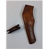 Image 4 : Leather Gun Holster (12" Long) & Wooden Pistol Grip