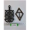 Image 1 : (2) Cast Iron Trivets - Assorted