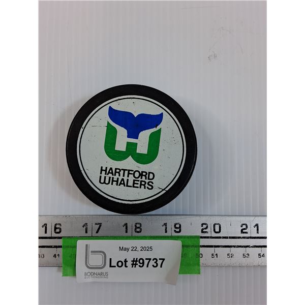 Hartford Whalers 1980's Hockey Puck - Game Used - CANNOT Guarantee Authenticity