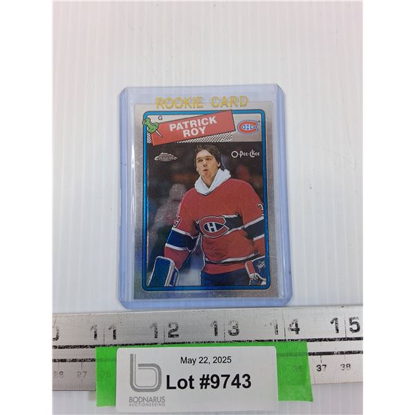 OPC Patrick Roy Silver Rookie Hockey Trading Card - CANNOT Guarantee Authenticity