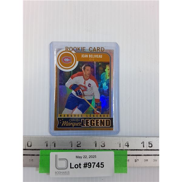 OPC Jean Beliveau Rainbow Insert Hockey Trading Card -CANNOT Guarantee Authenticity