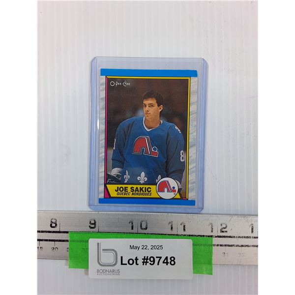 OPC 1989 Joe Sakic Rookie Hockey Trading Card - CANNOT Guarantee Authenticity