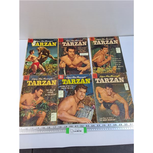 (6) Vintage Tarzan Comicbooks