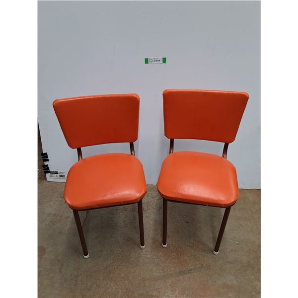 *(2) Miniature Cushioned Chairs 13 x 13 x 23"